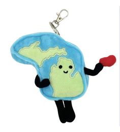 a key chain with a cartoon character on it