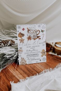 an owl themed baby shower is displayed on a table