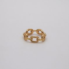 Gold Chain Ring, Chain Ring Gold, Dainty Gold Chain, Dainty Rings, Rope Rings, Handmade Wire Jewelry, Domed Ring, Stainless Steel Rings, Chain Ring