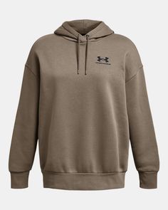 Ultra-soft, mid-weight cotton-blend fleece with brushed interior for extra warmth|Ribbed cuffs & bottom hem|Extended body length & drop hem shoulder for an oversized fit & feel Casual Under Armour Hoodie For Fall, Under Armour Casual Fall Hoodie, Under Armour Hoodie For Fall Streetwear, Under Armour Sports Sweatshirt For Fall, Casual Under Armour Fall Hoodie, Fall Sports Sweatshirt By Under Armour, Under Armour Hoodie Sweatshirt For Fall, Athletic Heather Moisture-wicking Sweatshirt For Streetwear, Under Armour Fall Sports Sweatshirt