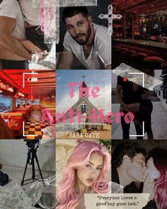 a collage of people with pink hair and the words, the anthero