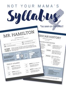 two pamphlets with the words syllabus on them