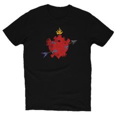 Heart With Arrow and Flame - Shirt Color Set 1 - SFPA-T020 | StoreFrontier™ Flame Shirt, Realistic Heart, An Arrow, Heart With Arrow