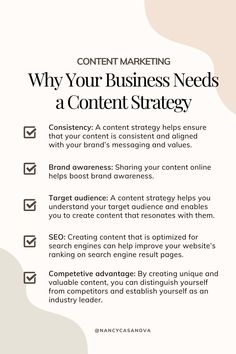 the content strategy for content marketing is shown in this graphic above it's description