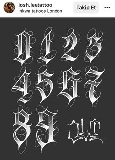 some type of calligraphy that looks like it is in the style of an old school tattoo