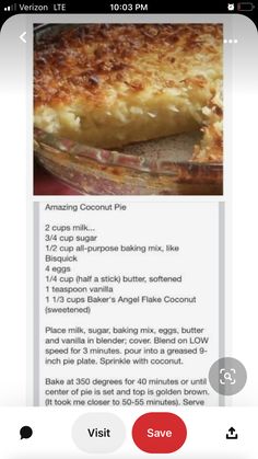 the recipe for this dish is displayed on an iphone screen, and it appears to be cooking