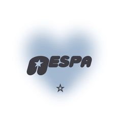 the word despa written in black on a blue background with three stars and a heart