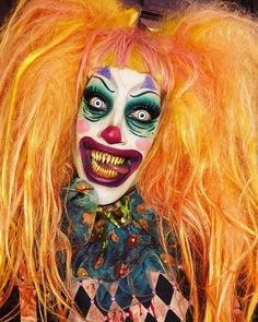 Scary Clowns Makeup, Clown Makeup Horror, Scare Actor Make Up, Scare Actor Costumes, Creepy Clown Makeup Women, Scary Clown Makeup Creepy, Clown Makeup Scary, Evil Clown Makeup, Scare Actor