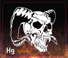 an image of a skull on fire with the word h9