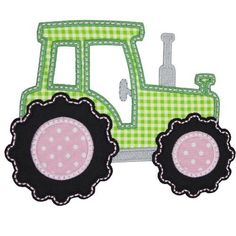 Girl Tractor Patch - Sew Lucky Embroidery Farm Applique, Girl Embroidery, Farm Quilt, Applique Monogram, Applique Quilt, Iron On Embroidered Patches, Sew On Patch, Embroidery Shop, Custom Patches