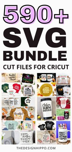 the 50 + svg bundle includes cut files for cricut