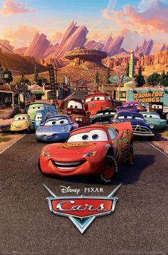 the cars movie poster from disney pixar