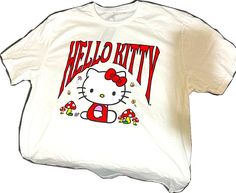 Hello Kitty Graphic Tee, Hello Kitty Shirts, Cat Tee, Cat Shirts, Shirt Sale, Pink White, Tee Shirt, Graphic Tee, Hello Kitty