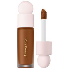 A lightweight, hydrating concealer with cake-free, medium-to-full coverage that lasts while brightening skin with a radiant finish.Coverage: Medium Finish: Radiant Formulation: Liquid Skin Type: Normal, Dry, Combination, and Oily Ingredient Callouts: Free of sulfates SLS and SLES, parabens, formaldehydes, formaldehyde-releasing agents, phthalates, mineral oil, retinyl palmitate, oxybenzone, coal tar, hydroquinone, triclosan, and triclocarban, and contains less than one percent of synthetic fragr Skincare Stuff, Koleksi Makeup, Brightening Concealer, Rare Beauty By Selena Gomez, Alat Makeup, Corrector Concealer, Concealer Shades, Brightening Skin, Best Concealer