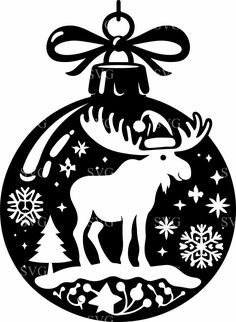 This SVG cut file features a festive moose adorned with a Santa hat, carrying a gift bag, and holding an ornament in its antlers. Perfect for Christmas crafts, holiday decor, and winter projects, this charming design adds a rustic holiday spirit to Cricut and Silhouette creations. This is a digital one layer design and You can print these images as many times as you need. You can not resell these images in this form, a digital one, you can use the images in any way you want in your work, you can sell the physical products!  https://www.etsy.com/shop/GoldMedalSVG?ref=seller-platform-mcnav&search_query=rustic https://www.etsy.com/shop/GoldMedalSVG?ref=seller-platform-mcnav&search_query=christmas https://www.etsy.com/shop/GoldMedalSVG?ref=seller-platform-mcnav&search_query=moose What do you g Moose Svg, Crafts Holiday, Winter Projects, Winter Project, Rustic Holiday, Cricut Projects Vinyl, Layer Design