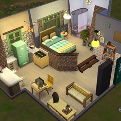 Sims 4 Tiny Living Floor Plans, Sims 4 Tiny House Inspiration, The Sims Tiny House Ideas, Sims 3 Tiny House, Tiny House Sims 4 Home Plans, Sims 4 Tiny Home Floor Plan, Sims 4 Tiny House Ideas, Sims Tiny House, Sims 4 House Interior