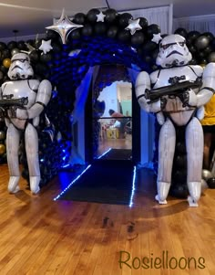 Star Wars Theme Decoration, Star Wars Birthday Balloons, Star Wars Balloon Decor, Star Wars Themed Prom, Starwars Party Decorations Ideas, Starwars Birthday Theme, Starwars Balloon Decoration, Star Wars Party Backdrop