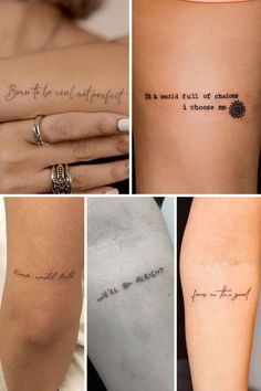 [Collection] Small Words Tattoo, Meaningful Word Tattoos, Motivational Tattoos, Meaningful Wrist Tattoos, Good Tattoo Quotes, Phrase Tattoos, Small Quote Tattoos, Meaningful Tattoo Quotes