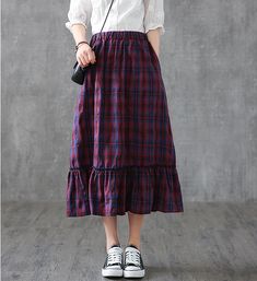 Casual Cotton Linen  loose fitting Women's Skirts Jumpers For Skirts, Cheap Casual A-line Skirt, Cheap Cotton Relaxed Fit Skirt, Cheap Relaxed Skirt With Pockets, Skirt Organza, Linen Skirts, Skirts Summer, Simple Skirt, Rock Outfit