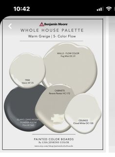 the paint colors are white, gray and black