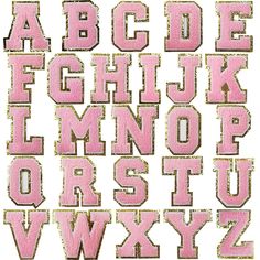 the letters are made out of pink glitter