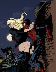 Spiderman And Gwen Stacy Comics, Gwen Stacy Comic Wallpaper, Peter And Gwen Comics, Green Spiderman Wallpaper, Spiderman And Gwen Wallpaper, Comic Gwen Stacy, Gwen Stacy Spiderman 3, Gwen Stacy And Spiderman, Spider Man And Gwen Stacy