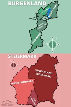 three maps showing the locations of different countries and their major cities, with names on them