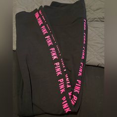 High Waist Full Length Legging Size Medium Brand New With Tags Pink Outfits Victoria Secret, Vs Pink Leggings, Sports Bra Set, Green Leggings, Cotton Leggings, Pink Victoria Secret, Active Leggings, Pink Pants, High Rise Leggings