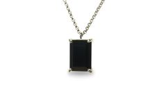 "A Black Onyx necklace is a true embodiment of sophistication and elegance. This gem necklace is handcrafted in 14k gold and features a rectangular Black Onyx gemstone in prongs. Everything about this yellow gold necklace is to love - it is versatile and totally wearable from day until evening. ♥ Gemstone Type - Black Onyx ♥ Gemstone Size - 13x18mm ♥ Gemstone Cut - Rectangle - More options available in the drop down menu ♥ Metal Type (Main Photo) - 14k Gold Filled - More options available in the Classic Formal Necklace With Rectangular Pendant, Classic Formal Necklaces With Rectangular Pendant, Modern Rectangular Necklace With Polished Finish, Formal Sterling Silver Necklace With Rectangular Pendant, Elegant Square Pendant Necklace With Faceted Detail, Minimalist Formal Jewelry With Rectangular Pendant, Minimalist Formal Necklaces With Rectangular Pendant, Formal Minimalist Jewelry With Rectangular Pendant, Minimalist Rectangular Pendant Necklace For Formal Occasions