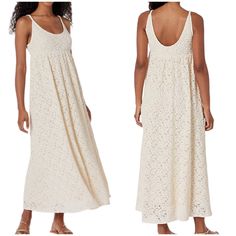 Rebecca Taylor Nwt Long Lace Maxi Dress Size S Ivory Msrp $595 Knitted With A Hint Of Stretch, The Soft Cotton-Blend Cloqu Lace On This Feminine Maxi Dress Is Complemented With A Romantic Empire Waist And Sensual Scoop Neck And Back. Dry Clean Only Slips On Measurements Are Pictured D229 1lb 10oz Tags: Boho, Bohemian, Retro, Chic, Romantic, Spring, Summer, Cottagecore, Trendy, Preppy, Pretty, Easter, Vacation, Resort, Travel, Europe, Bbq, Brunch, Bachelorette, Vegas, Revolve, Shopbop, Denim, 90' Beige Casual Dress With Crochet Lace, White Pointelle Knit Crochet Dress, White Crochet Dress With Pointelle Knit, Bachelorette Vegas, Taylor Dress, Travel Europe, Lace Maxi, Rebecca Taylor, Lace Maxi Dress