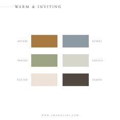 the color scheme for warm and inviting