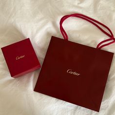 Unused Cartier Box And Bag. Jewelry Does Not Come With It. Cartier Bag, Jewerly Bag, Cherry Baby, Bag Jewelry, Luxury Gift Box, Romantic Gift, Christmas Season, Christmas Seasons, Cartier