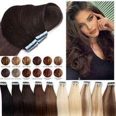 ad eBay - 60pcs Seamless Tape In Remy Human Hair Extensions Skin Weft THICK FULL HEAD LONG - Buy Now, click the link (eBay) Best Hair Extensions, Tape Ins, Long Hair Extensions, Hair Extensions Best, Remy Human Hair Extensions, Wigs Hair Extensions, To The End, Remy Human Hair, Human Hair Extensions