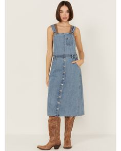 Jumper Denim, Levis Women, Romper With Skirt, Get Directions, Boots For Sale, Western Style, Square Neckline, Western Fashion, Denim Dress