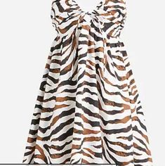 Fun, Flirty And Super Cute!! J Crew Keyhole Zebra Stripe Mini Dress Sz 18. Brand New With Tags Still On. Would Be Great For Holiday Parties With A Black Cardigan Over It. V-neck Zebra Print Dresses For Vacation, Sleeveless Zebra Print Vacation Dress, Sleeveless Zebra Print Dress For Vacation, Casual Sleeveless Tiger Print Dress, Sleeveless Tiger Print Mini Dress For Summer, Casual Sleeveless Zebra Print Dress, Summer Tiger Print Mini Dress, Casual Zebra Print Mini Dress, Casual White Dress With Zebra Print