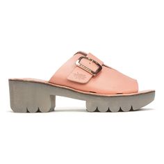 Fly London Mule | Leather Chunky Slip On Sandal (COZY445) | Simons – Simons Shoes Wide Legged Pants, 90s Looks, Slip On Mules, Fly London, Mule Sandals, Cut Off Jeans, Shoe Organizer, Retro 90s, The Fly