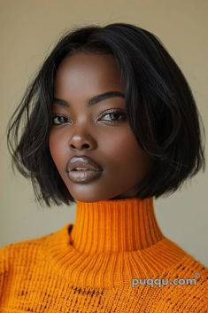 Bob Hairstyles For Black Women: Trendy Cuts for Elegant Looks - Puqqu Voluminous Bob, Natural Hair Bob Cut, Medium Bobs, Κούρεμα Bob, Crown Collection, Cyberpunk Female