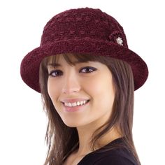 PRICES MAY VARY. Material: The knit warm bucket hat is made of 70% Acrylic, 30% Cotton,Soft and comfortable plush knit fabric warms your head and ears for all day wear. Fitted Size :Best fits for 22-22.8" (56-58cm). Crushable & Packable: You can fold or roll-up it and tuck in away in suitcase or backpack, great for parties, outdoor walking, holiday vacation . Also it can regain its shape easily. Features: Fashionable side flower design, rave exquisite wrinkled surface, elegant and generous, vint Adjustable Knitted Cloche Hat With Short Brim, Winter Knitted Brimmed Bucket Hat, Winter Wide Brim Knitted Cloche Hat, Winter Knitted Wide Brim Cloche Hat, Knitted Wide Brim Cloche Hat For Winter, Side Flower Design, Casual Formal Dresses, Vintage Bucket, Walking Holiday