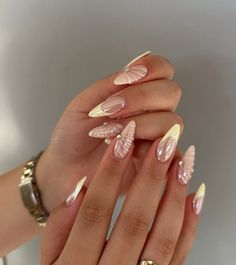 Long Almond Acrylic Nails Art Designs, Gelx Inspo Nails, Vaca Nails, Almond Acrylic, Unghie Sfumate, Dorm Inspiration, Colorful Nails