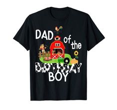 a black shirt that says dad of the birthday boy