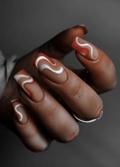 Western Nails, Nagellack Trends, Square Nail, Cute Nails For Fall, Colorful Nails, White Nail Designs, White Nail, Bold Patterns