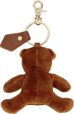 Graphic cotton velvet keychain in orange. · Keyring and grained leather tab at top · Lobster-clasp fastening · Logo embroidered at face · Logo-engraved gold-tone hardware · H6 x W5 x D1.75 Supplier color: Burnt orange Orange Teddy Bear, Face Logo, Charm Keychain, Cotton Velvet, Vivienne Westwood, Logo Embroidered, Burnt Orange, Lobster Clasp, Teddy Bear