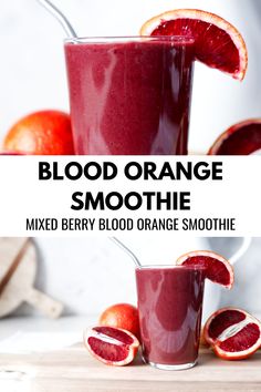 Blood Orange Smoothie Microbiome Diet Recipes, Slushies Recipes, Microbiome Diet, Fruit Smoothie Recipes Healthy, Juice Smoothies Recipes, Mixed Berry Smoothie