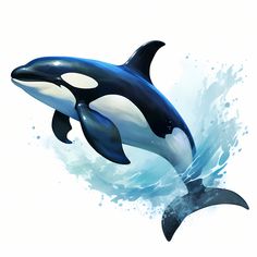 an orca jumping out of the water