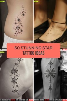 Stars Shoulder Tattoo, Star Tattoo Ideas, Starry Night Tattoo, Night Tattoo, Mandala Hand Tattoos, Sign Tattoo, Mark Tattoo, Galaxy Tattoo, Star Tattoo Designs