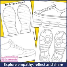 the shoe worksheet for children to learn how to write and draw with their own shoes