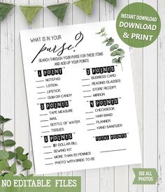 printable wedding seating chart with greenery and bunting