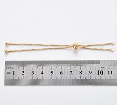 Material: Brass Size: 110MM Quantity: 5pcs Metal Bracelets With Sliding Knot, Metal Beaded Bracelets With Adjustable Chain, Gold Metal Bracelets With Sliding Knot, Gold Bracelets With Adjustable Length For Jewelry Making, Metal Bracelets With Adjustable Chain And Round Beads, Metal Bracelets With Adjustable Chain, Gold Letter Beads Friendship Bracelets For Jewelry Making, Gold Friendship Bracelets With Letter Beads For Jewelry Making, Metal Chain Bracelet With Adjustable Chain And Round Beads