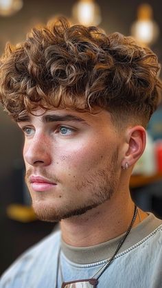 25 Classic Edgar Hairstyles Every Man Should Try Curly Hair On Men, Tapper Fade Men Haircut Curly Hair, Mens Haircut For Curly Hair, Hairstyle Men Curly Hair, Haïr Style For Curly Hair Men, Curly Hair With Fade For Men, Hairstyles For Curly Hair Natural Men, Haircut For Curly Hair Men Fade, Undercut Curly Hair Men