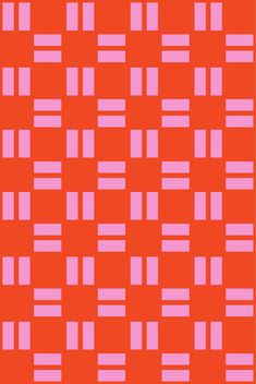 an orange and pink background with squares